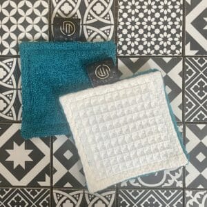 Lingettes lavables « Bleu canard »