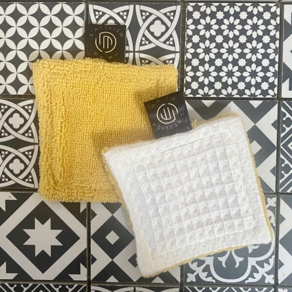 Lingettes lavables "Moutarde"