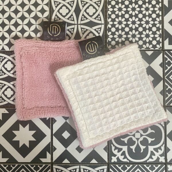 Lingettes lavables "Vieux rose"