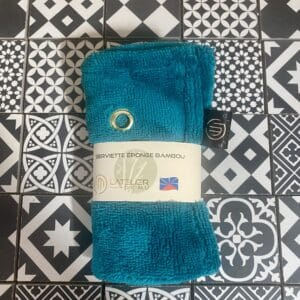 Serviette éponge « Bleu canard »