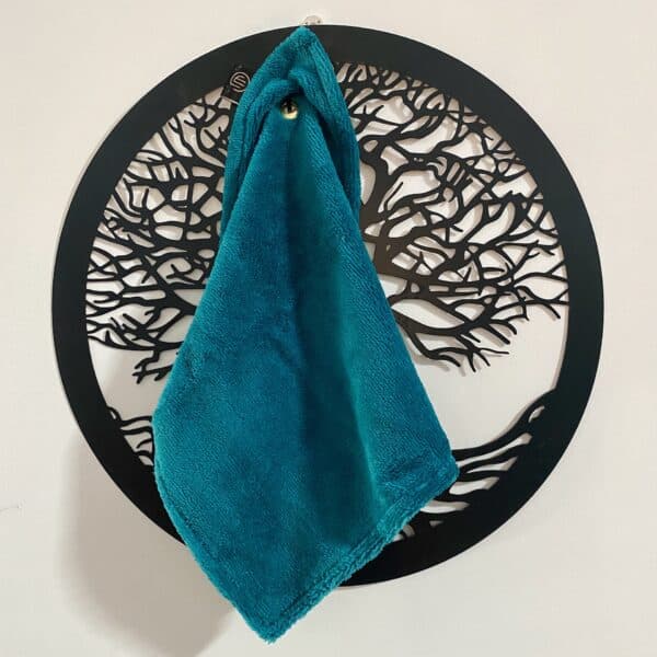 Serviette éponge "Bleu canard" – Image 2