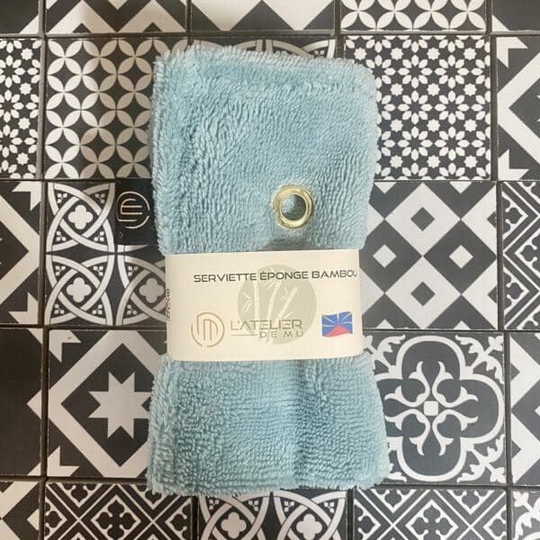 Serviette éponge "Bleu clair"