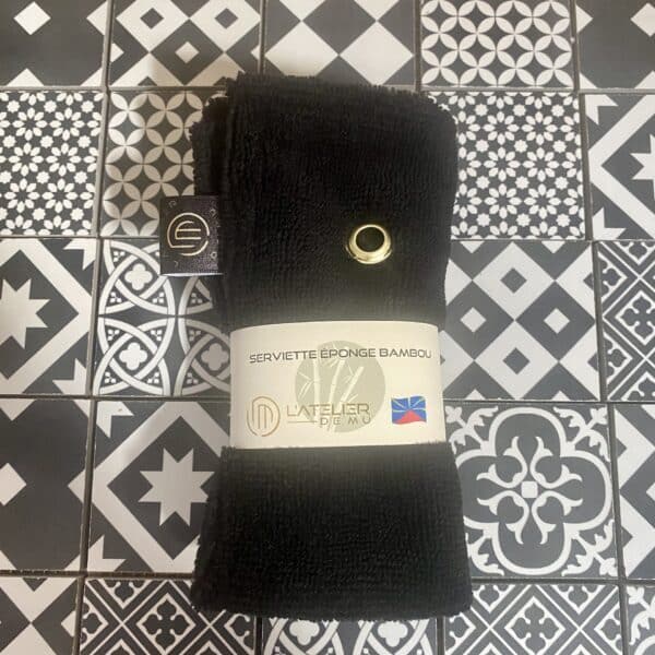 Serviette éponge "Noire"