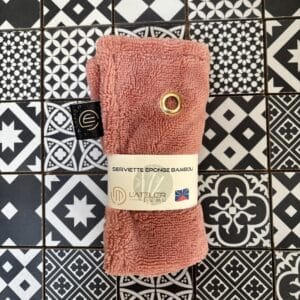 Serviette éponge « Vieux rose »