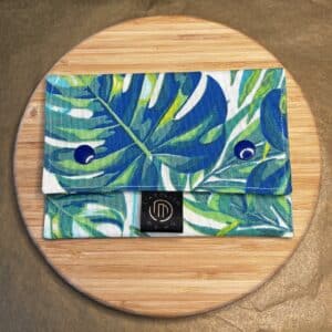 Pochette imperméable « Monstera bleu »